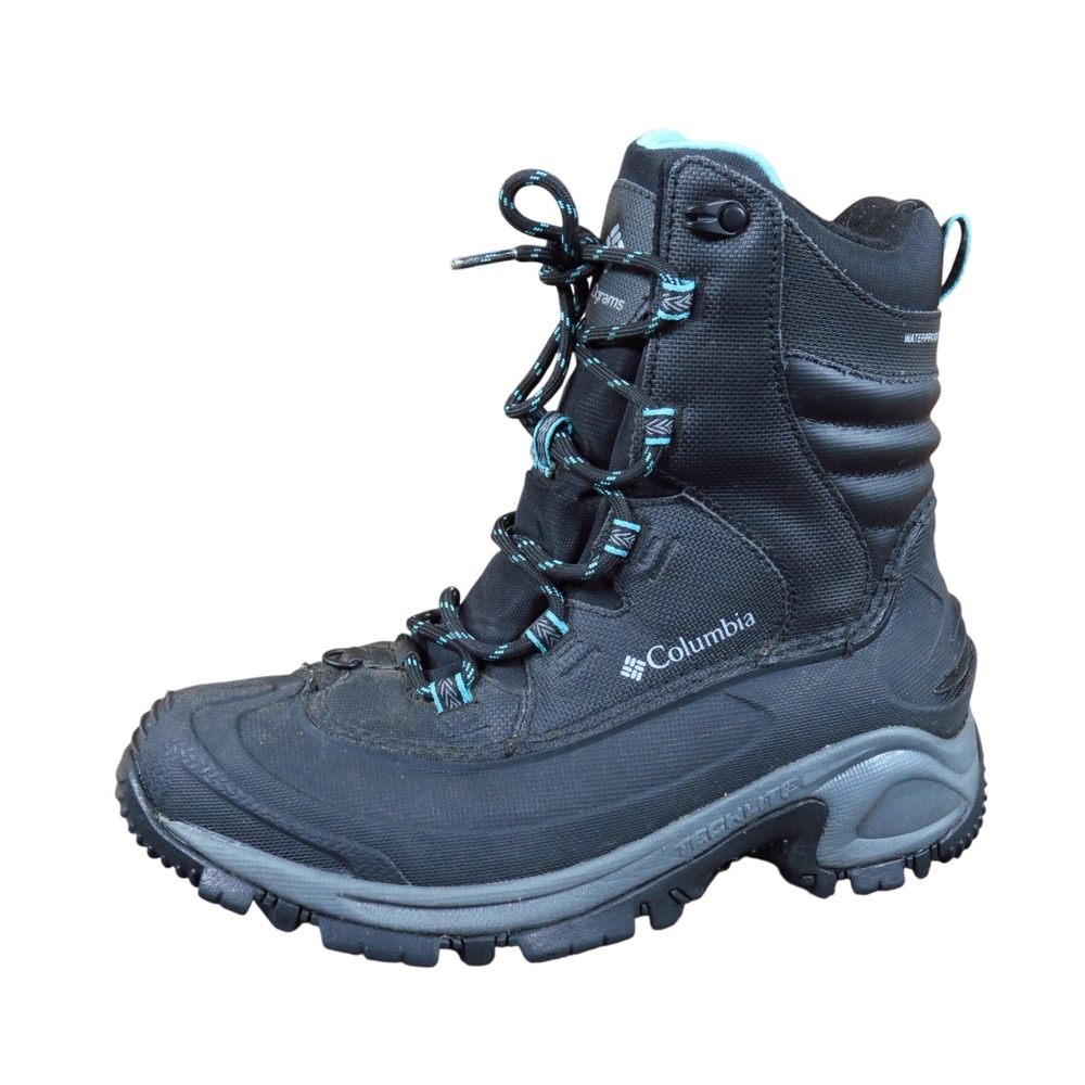 Columbia Bugaboot III Women's Winter Boots Size 8 Snow Hiking Black/Ti Grey